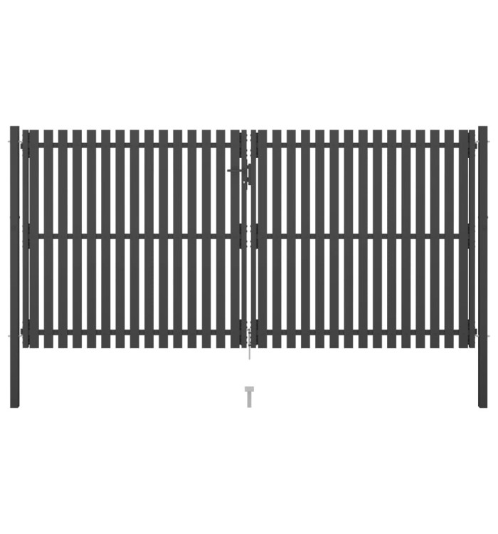 Portail de clôture de jardin Acier 4x2,25 m Anthracite | Mobilier & Déco