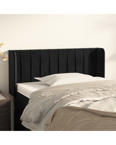 Tête de lit avec oreilles Noir 83x16x78/88 cm Velours | Mobilier & Déco