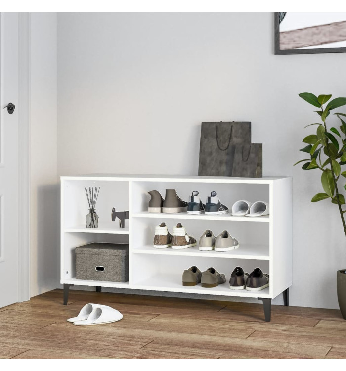 Armoire à chaussures Blanc 102x36x60 cm Bois d'ingénierie | Mobilier & Déco