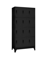Armoire à casiers Noir 90x45x180 cm Acier | Mobilier & Déco
