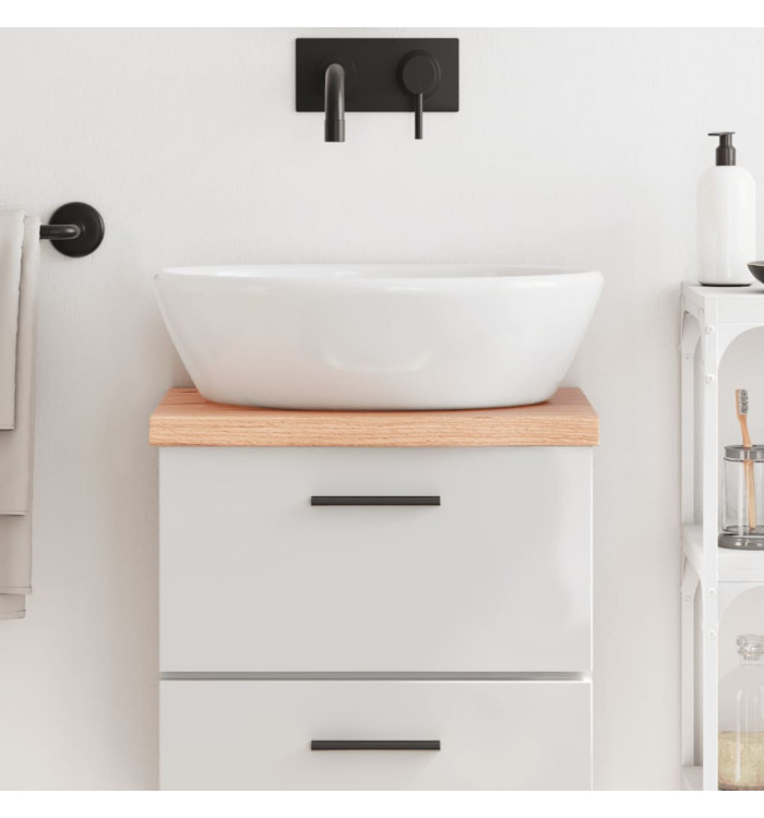 Comptoir de salle de bain marron 40x40x(2-4) cm bois traité | Mobilier & Déco