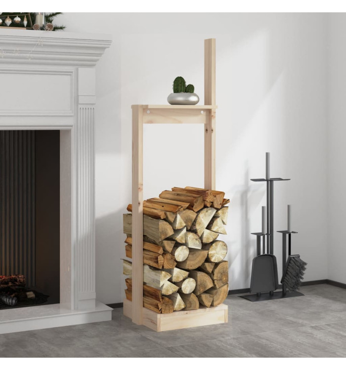 Porte-bûches 33,5x30x110 cm Bois massif de pin | Mobilier & Déco