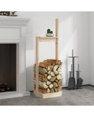 Porte-bûches 33,5x30x110 cm Bois massif de pin | Mobilier & Déco