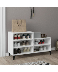 Armoire à chaussure Blanc brillant 102x36x60 cm Bois ingénierie | Mobilier & Déco