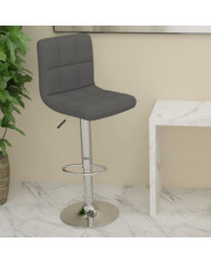 Tabouret de bar Gris foncé Tissu | Mobilier & Déco