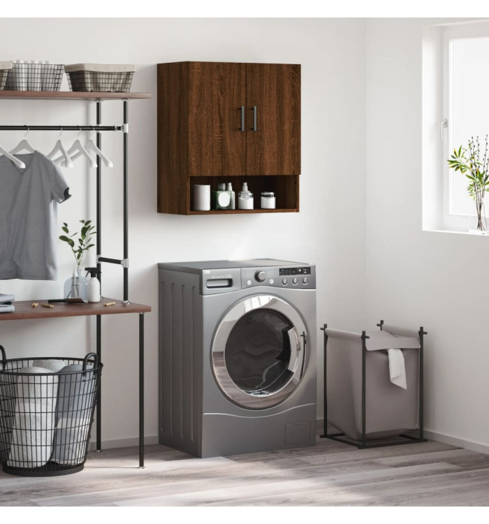 Armoire murale chêne marron 60x31x70 cm bois d'ingénierie | Mobilier & Déco