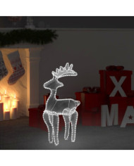 Décoration de Noël de renne avec maille 306 LED 60x24x89 cm | Mobilier & Déco