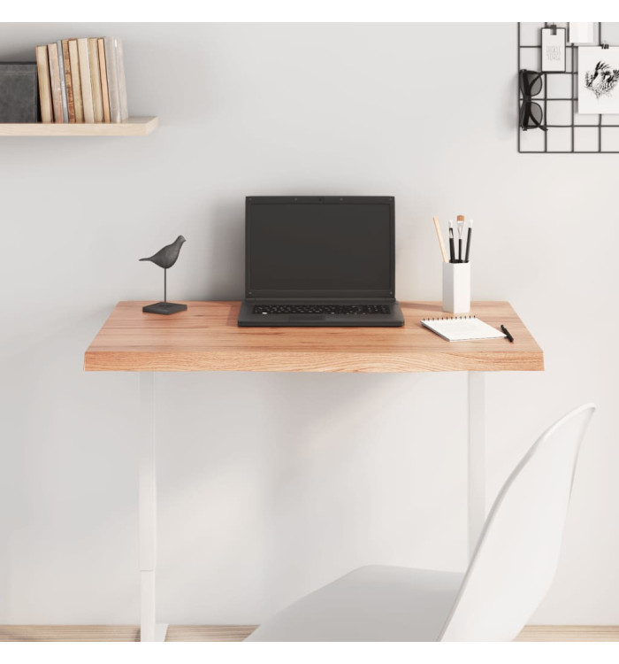 Dessus de table marron clair bois chêne massif traité | Mobilier & Déco