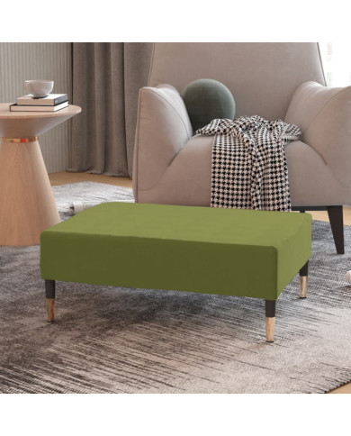 Repose-pied Vert clair 78x56x32 cm Velours | Mobilier & Déco
