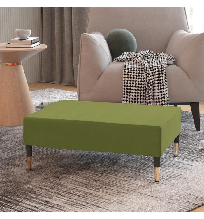 Repose-pied Vert clair 78x56x32 cm Velours | Mobilier & Déco