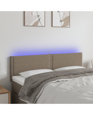 Tête de lit à LED Taupe 144x5x78/88 cm Tissu | Mobilier & Déco