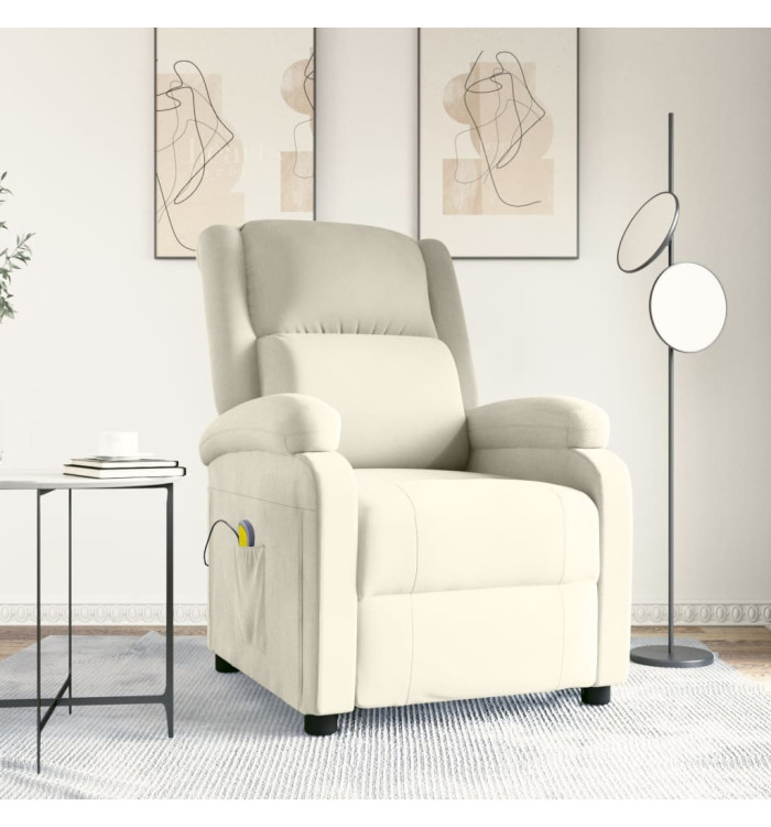 Fauteuil de massage Crème Velours | Mobilier & Déco