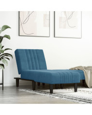 Chaise longue bleu velours | Mobilier & Déco