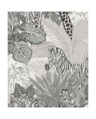 Noordwand Papier peint Good Vibes Jungle Animals Gris et noir | Mobilier & Déco