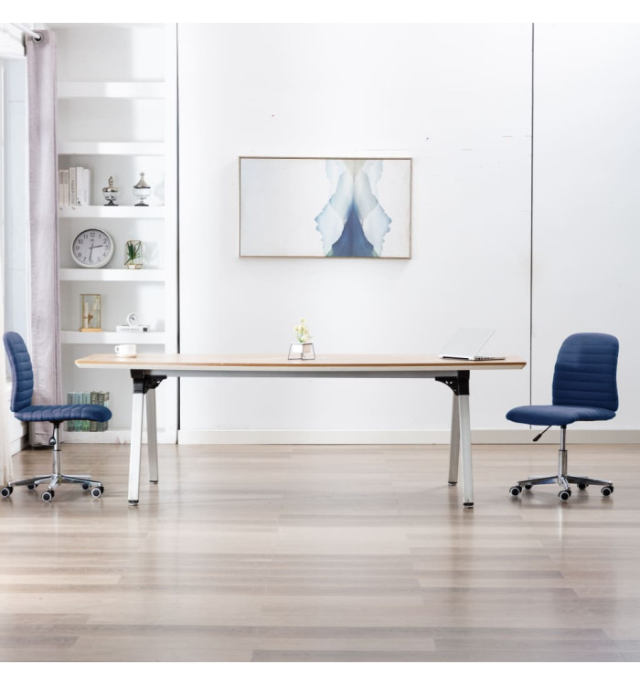 Chaises à manger lot de 2 bleu tissu | Mobilier & Déco