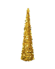 Sapin de Noël artificiel escamotable doré 180 cm PET | Mobilier & Déco