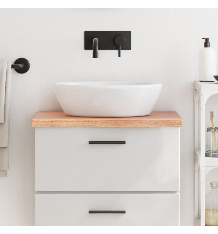 Comptoir de salle de bain marron 60x30x(2-4) cm bois traité | Mobilier & Déco