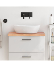 Comptoir de salle de bain marron 60x30x(2-4) cm bois traité | Mobilier & Déco