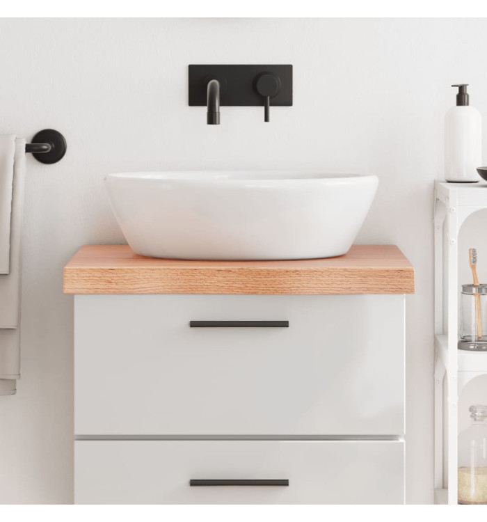 Comptoir de salle de bain marron 60x50x(2-6) cm bois traité | Mobilier & Déco