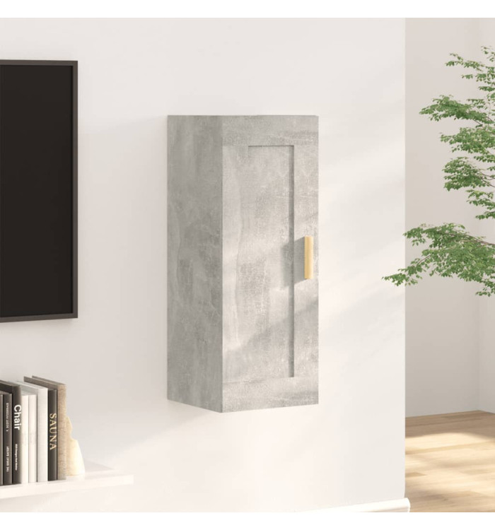 Armoire murale Gris béton 35x34x90 cm Bois d'ingénierie | Mobilier & Déco