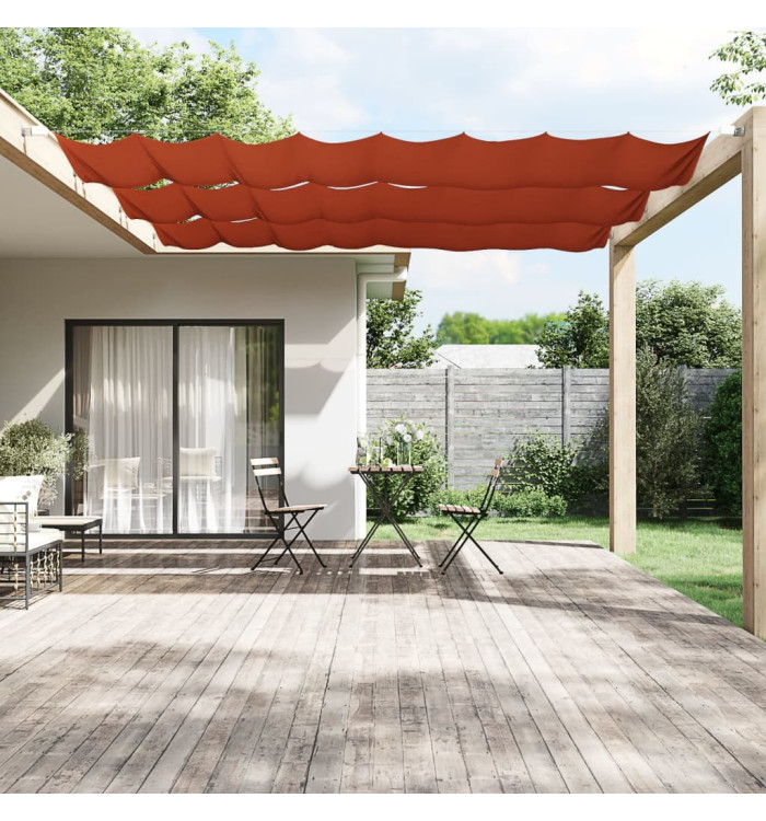 Auvent vertical Terre cuite 60x1000 cm Tissu oxford | Mobilier & Déco