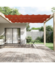Auvent vertical Terre cuite 60x1000 cm Tissu oxford | Mobilier & Déco