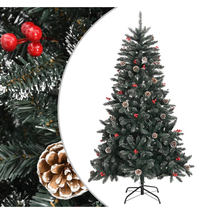 Sapin de Noël artificiel avec support Vert 150 cm PVC | Mobilier & Déco