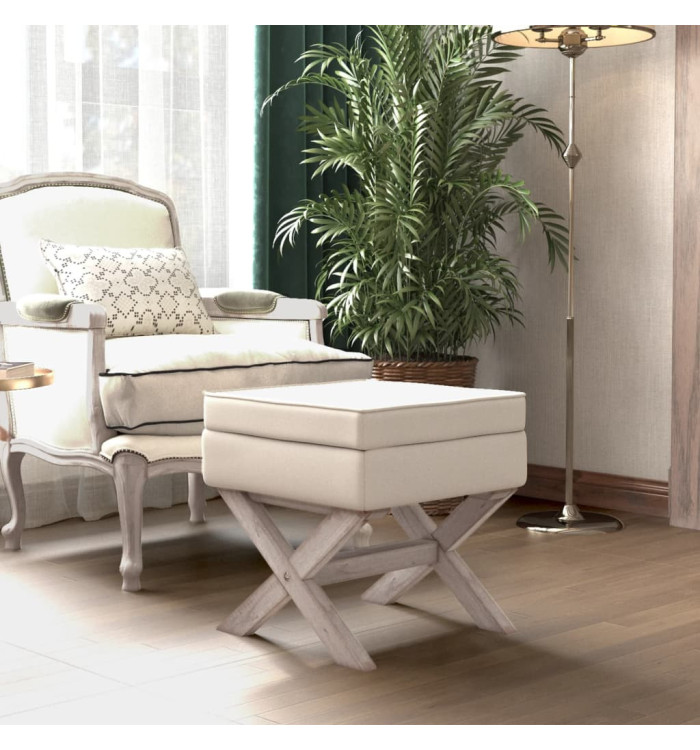 Tabouret de rangement 45x45x49 cm lin | Mobilier & Déco
