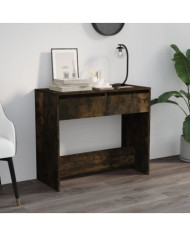 Table console chêne fumé 89x41x76,5 cm bois d'ingénierie | Mobilier & Déco