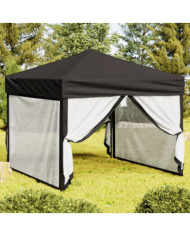 Tente de réception pliable avec parois Noir 3x3 m | Mobilier & Déco
