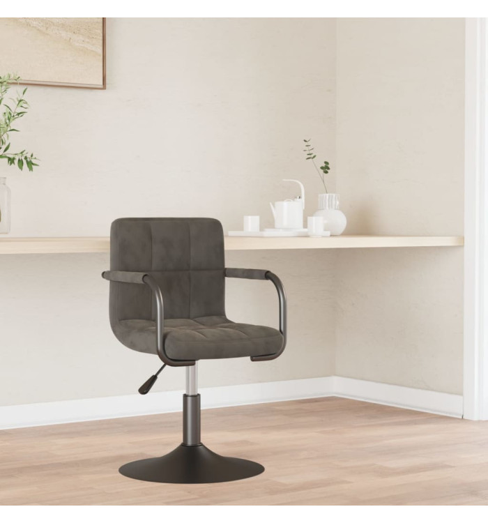 Tabouret de bar Gris foncé Velours | Mobilier & Déco