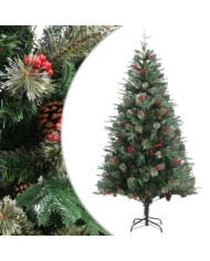 Sapin de Noël avec pommes de pin Vert 195 cm PVC et PE | Mobilier & Déco