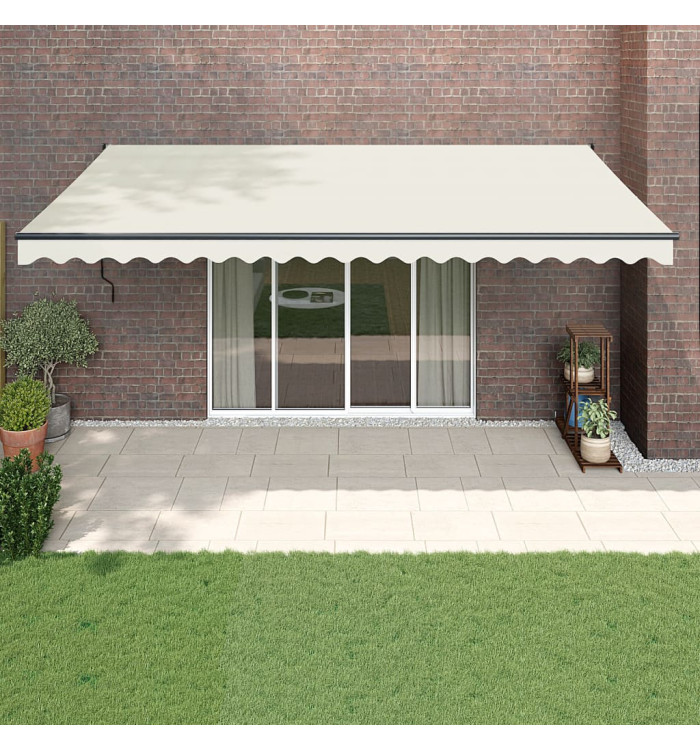 Auvent rétractable automatique crème 5x3 m | Mobilier & Déco