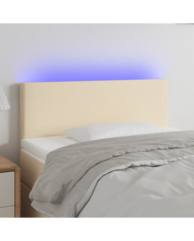 Tête de lit à LED Crème 80x5x78/88 cm Tissu | Mobilier & Déco