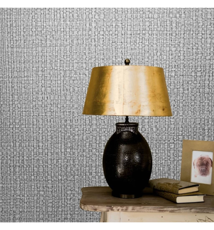 Noordwand Papier peint Vintage Deluxe Course Fabric Look Gris | Mobilier & Déco