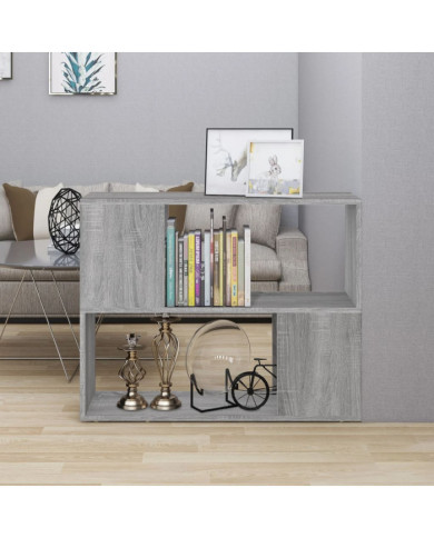 Bibliothèque/Séparateur de pièce Sonoma gris 80x24x63 cm | Mobilier & Déco