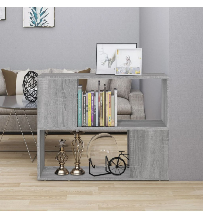 Bibliothèque/Séparateur de pièce Sonoma gris 80x24x63 cm | Mobilier & Déco