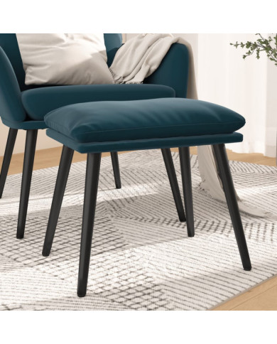 Repose-pied Bleu 45x29,5x35 cm Velours | Mobilier & Déco