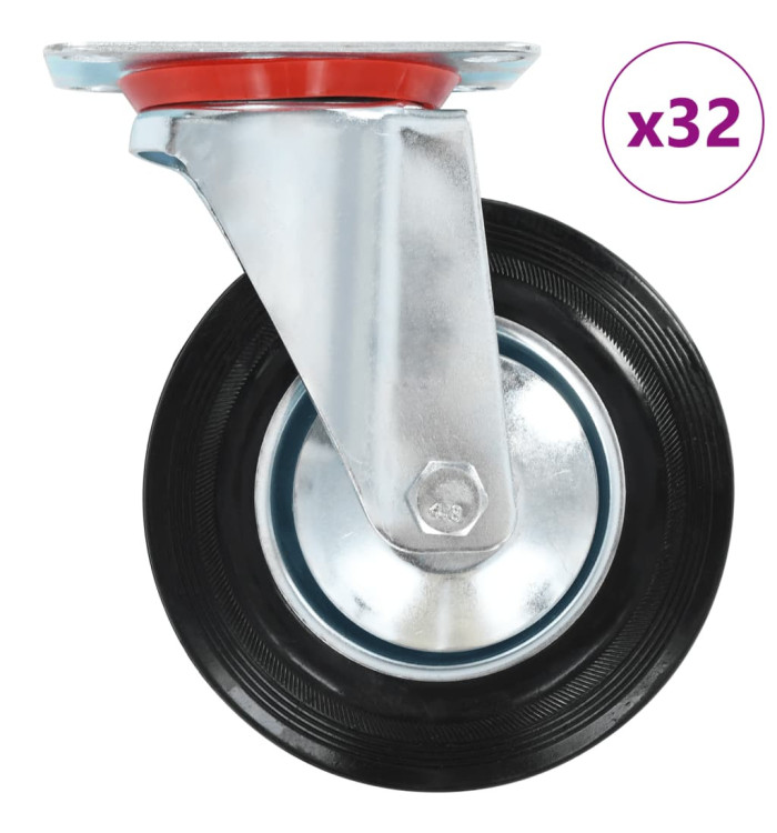 32 pcs Roulettes pivotantes 160 mm | Mobilier & Déco