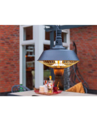 Sunred Chauffage suspendu Indus 2100 W Halogène Noir RSH16 | Mobilier & Déco