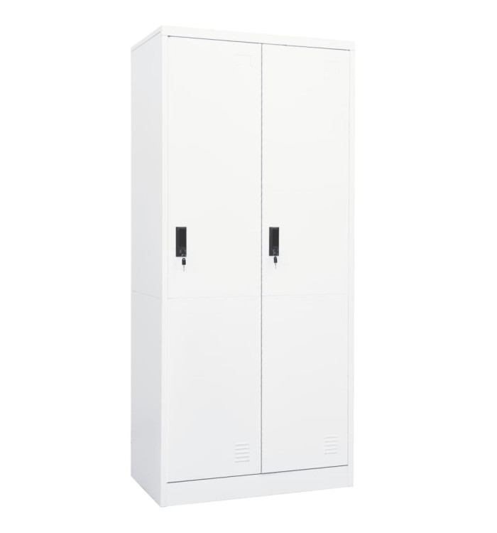 Garde-robe Blanc 80x50x180 cm Acier | Mobilier & Déco