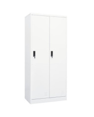 Garde-robe Blanc 80x50x180 cm Acier | Mobilier & Déco
