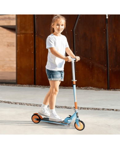 XQ Max Trottinette pliable avec frein à pied Bleu et orange | Mobilier & Déco