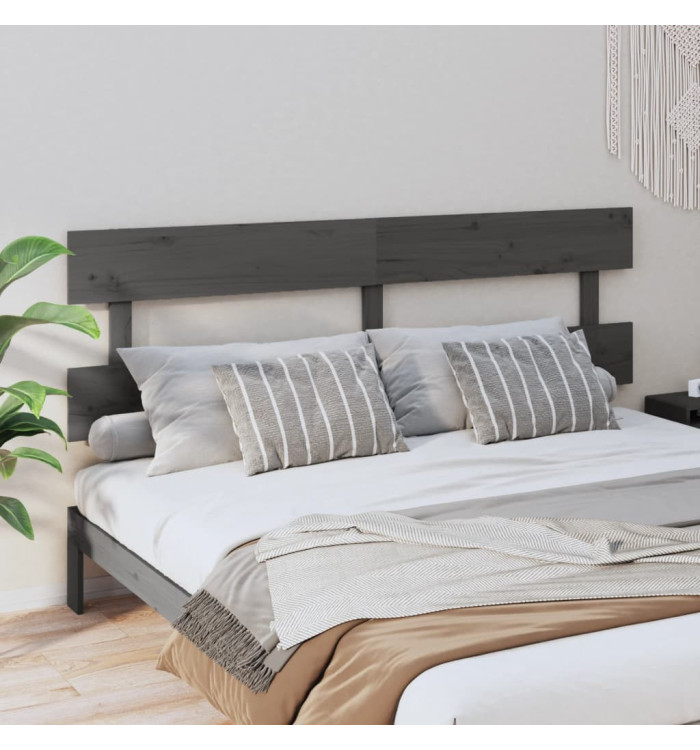 Tête de lit Gris 184x3x81 cm Bois massif de pin | Mobilier & Déco
