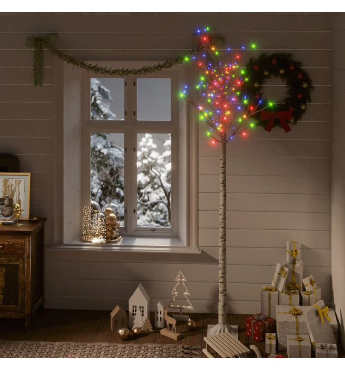 Sapin de Noël 200 LED colorées Saule 2,2 m Int/Ext | Mobilier & Déco