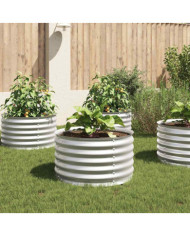 Lit surélevé de jardin 80x80x44 cm Acier galvanisé Argenté | Mobilier & Déco