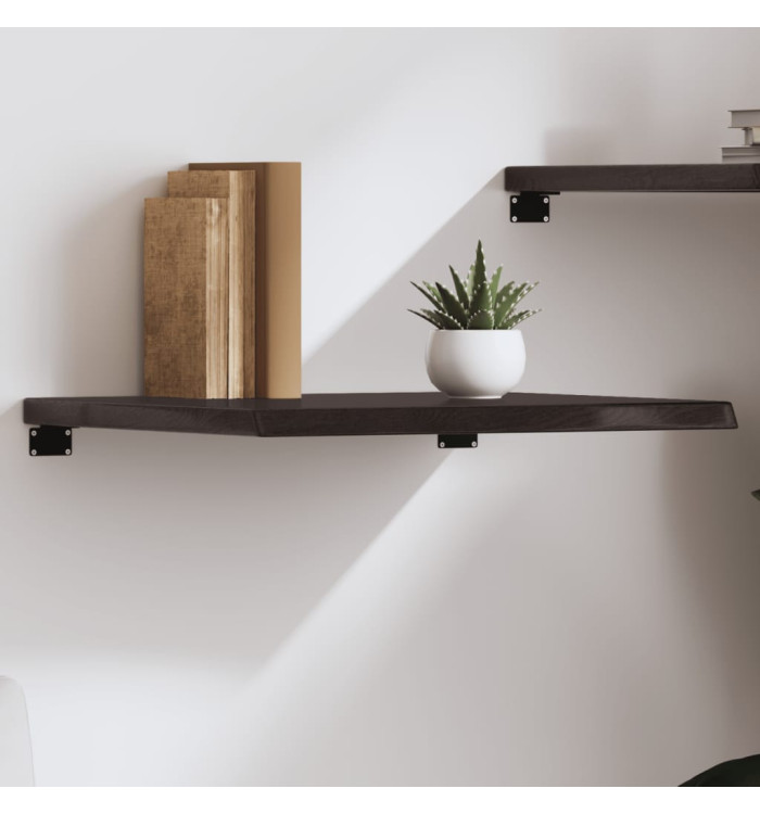 Étagère murale marron foncé bois chêne massif traité | Mobilier & Déco