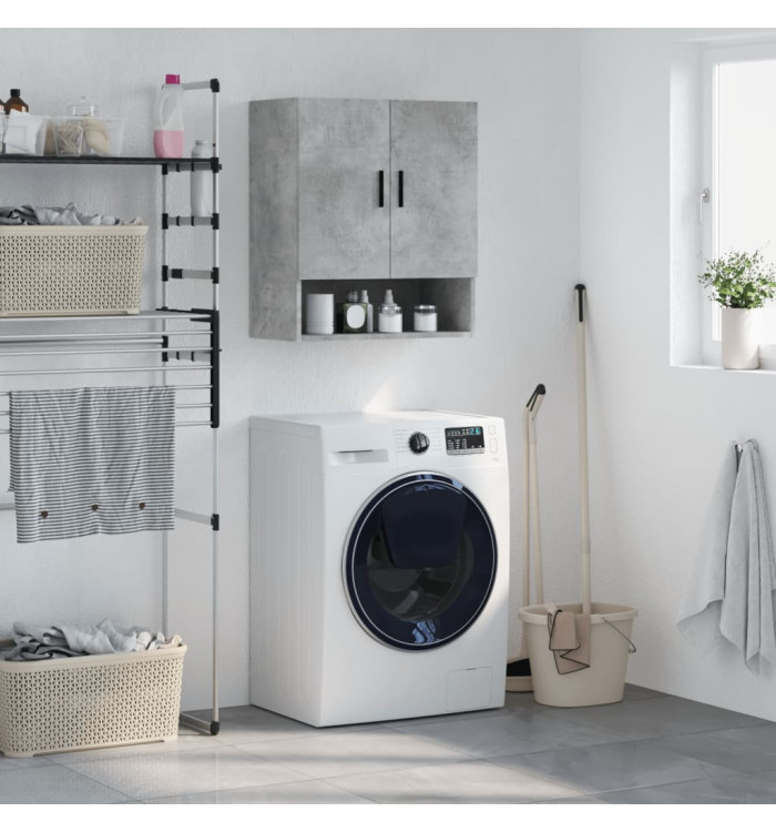 Armoire murale gris béton 60x31x70 cm bois d'ingénierie | Mobilier & Déco