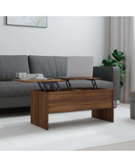 Table basse Chêne marron 102x50,5x46,5 cm Bois d'ingénierie | Mobilier & Déco