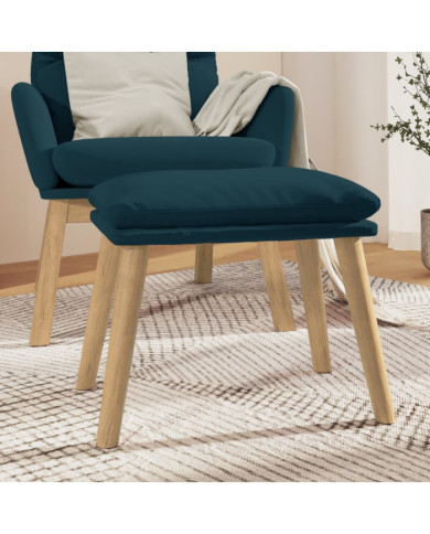 Repose-pied Bleu 45x29,5x35 cm Velours | Mobilier & Déco